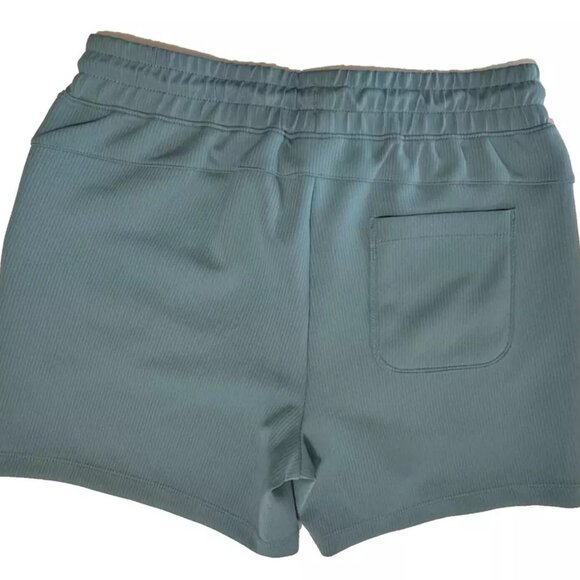 Mondetta Womens Midweight Blue Ribbed Scuba Short NWT - Picture 5 of 11